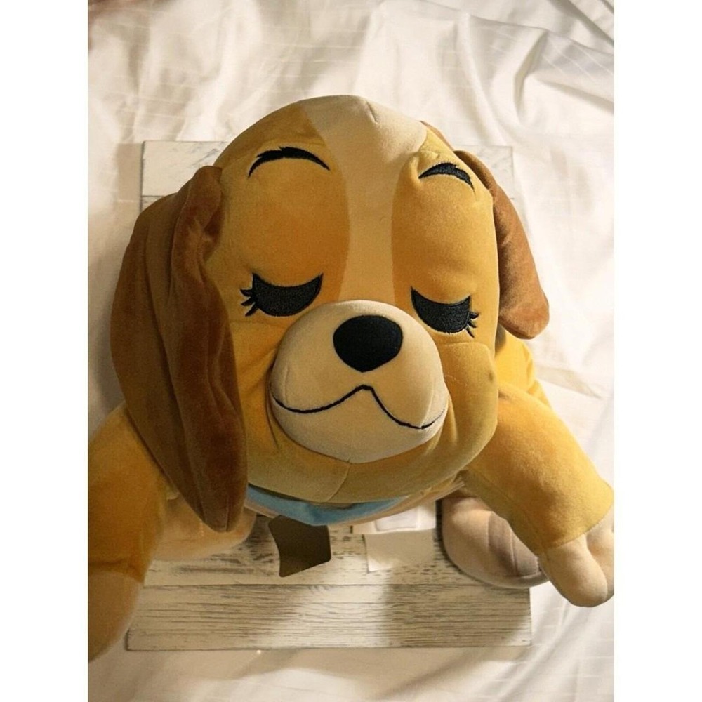 DISNEY Lady & The Tramp Plush Cuddleez Large 25" Pillow Stuffed Animal Sleeping - Picture 1 of 1